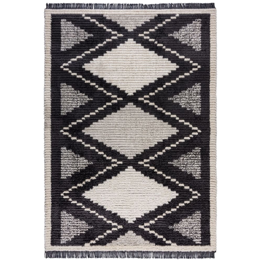 Tapis de salon style berbère gris 120x170 cm