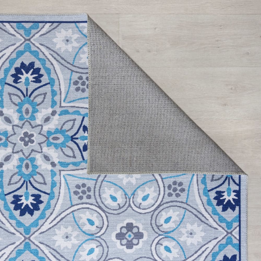 Tapis intérieur extérieur en polyester bleu 120x170 cm — vue 4