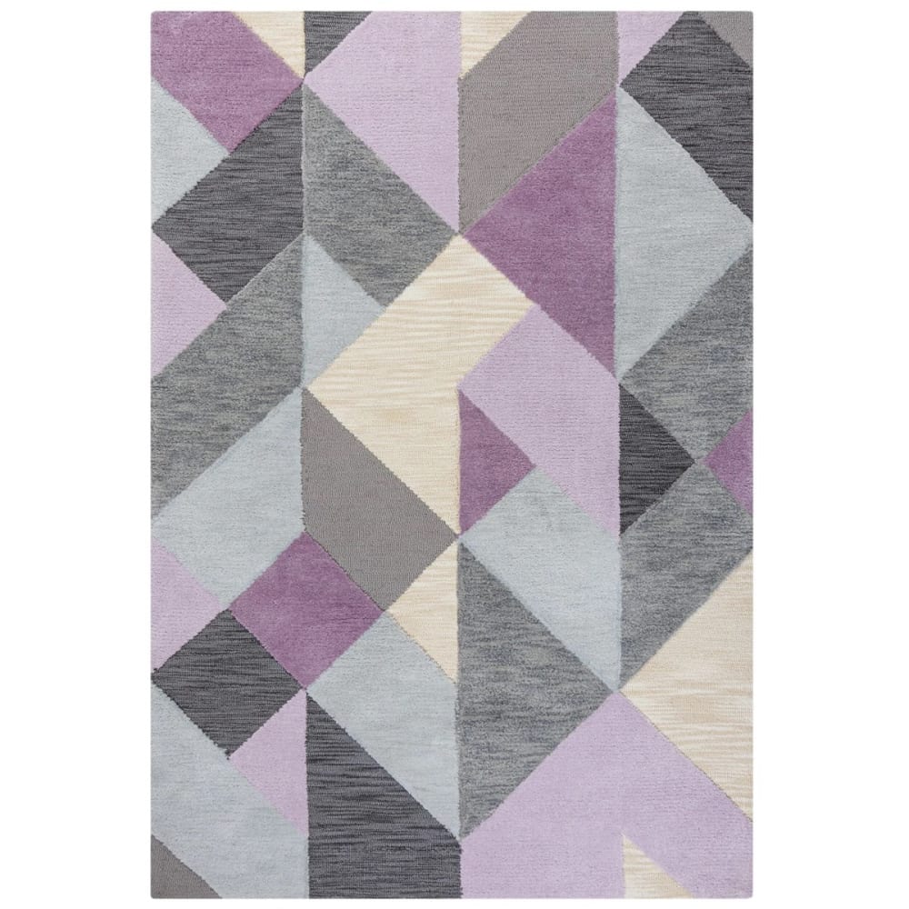 Tapis de salon en polyester violet 120x170 cm