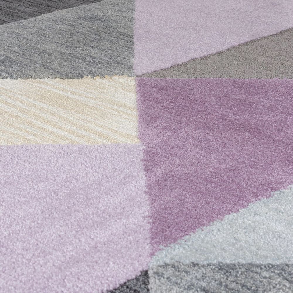 Tapis de salon en polyester violet 120x170 cm — vue 4