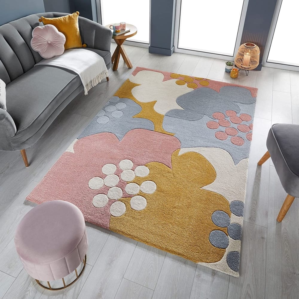 Tapis de salon en polyester multicolore 120x170 cm - Maisons du Monde