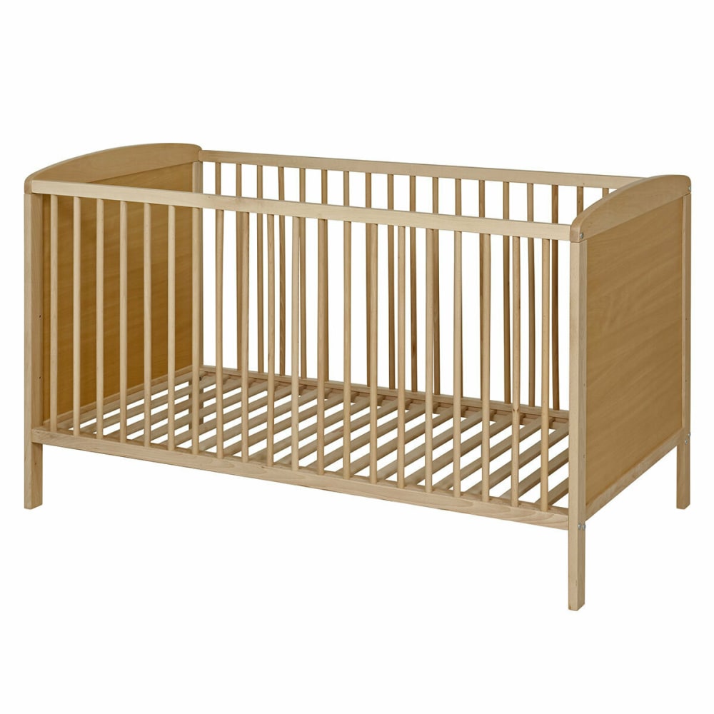 Lit bébé à barreaux bois massif 70x140 cm