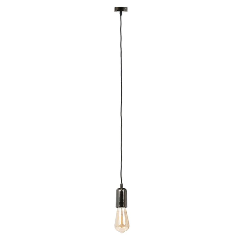 Suspension ampoule h. 100 cm noir