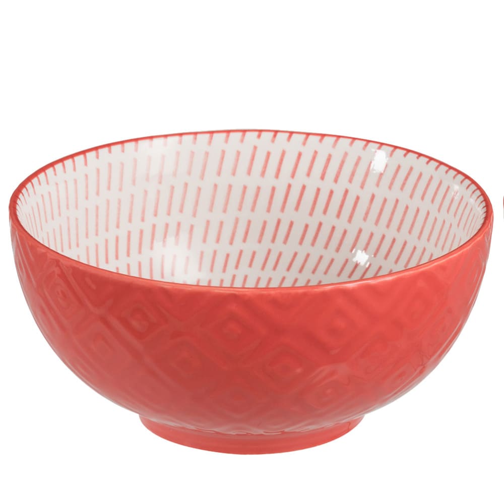 Bol corail en porcelaine