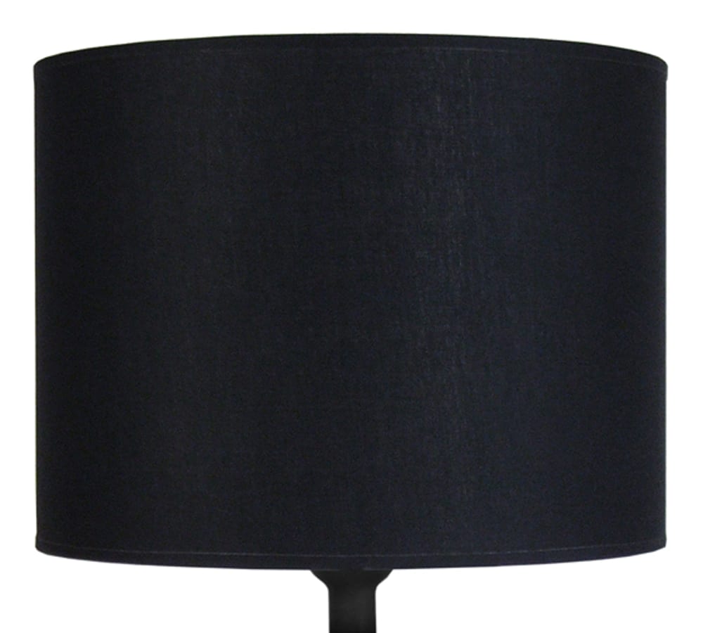 Lampe de table bois noir abat-jour tissu noir — vue 4