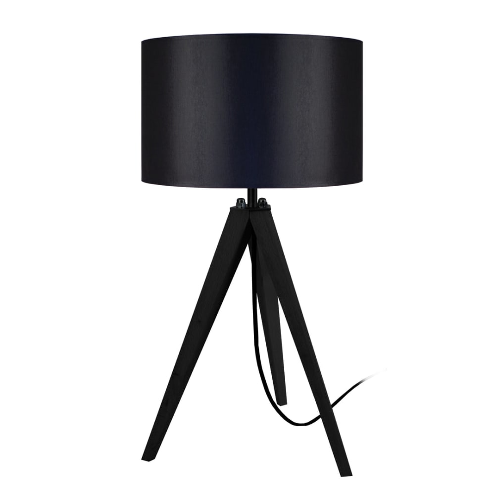 Lampe à poser bois noir