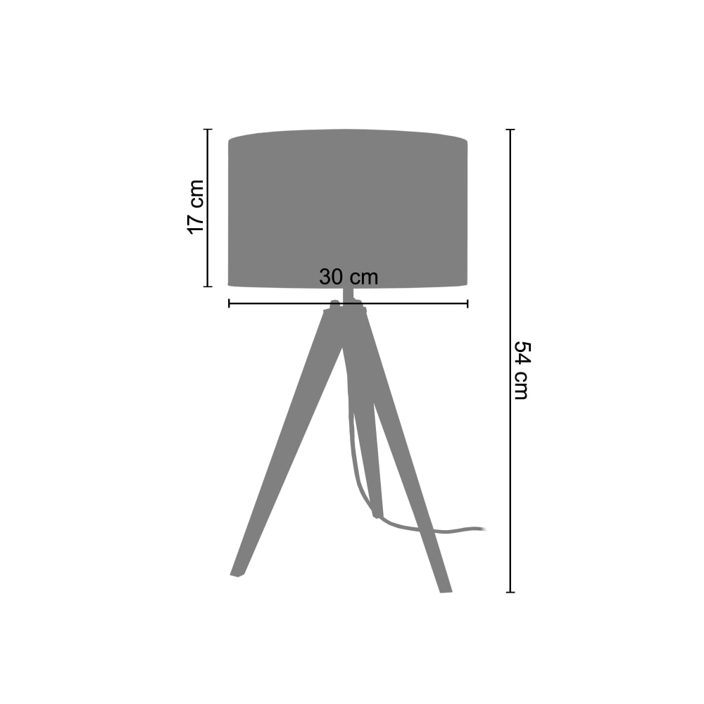 Lampe à poser bois noir abat-jour noir — vue 4