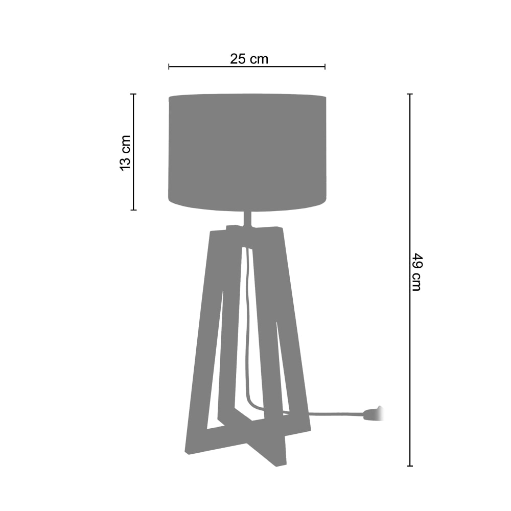 Lampe à poser bois noir abat-jour noir — vue 4