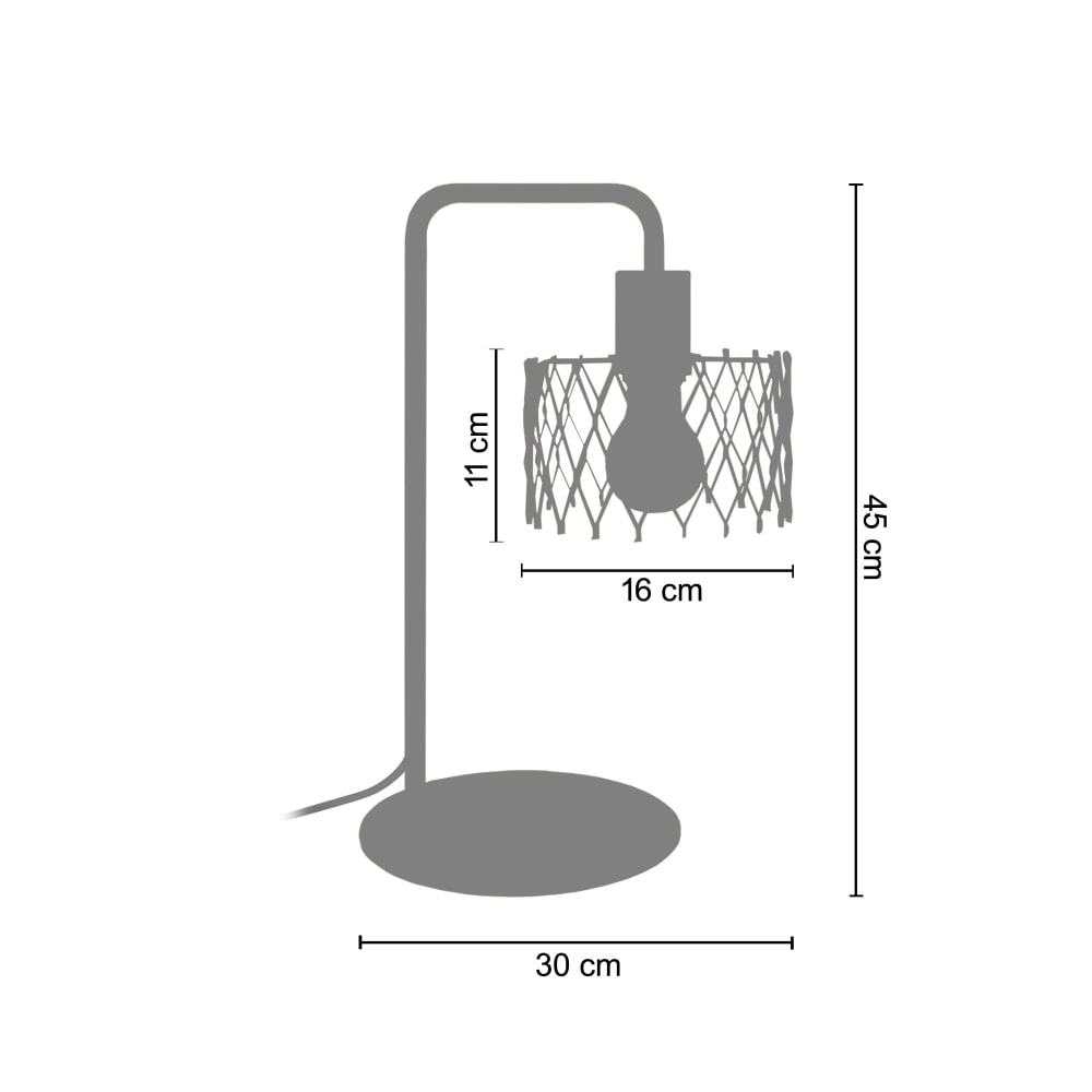 Lampe de bureau métal or abat-jour or — vue 4