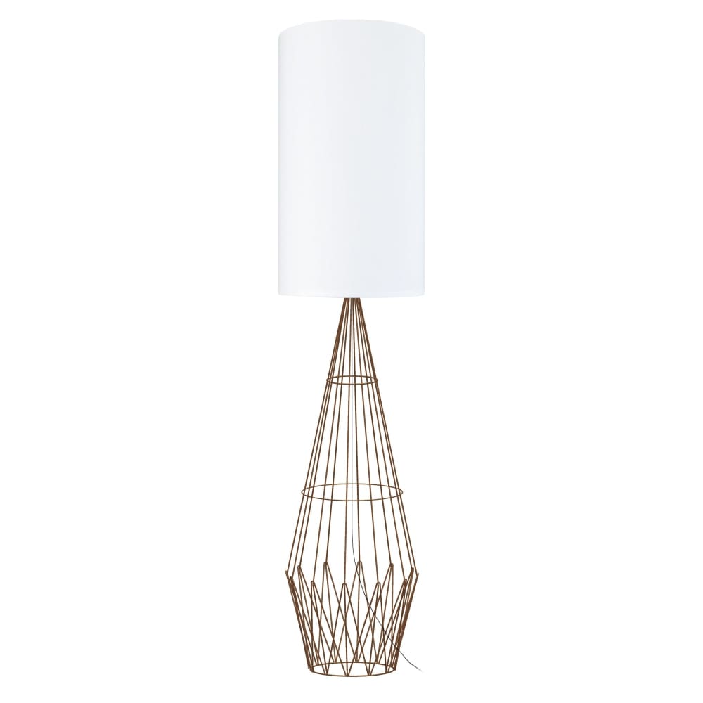 Lampadaire métal abat-jour tissu marron - Maisons du Monde