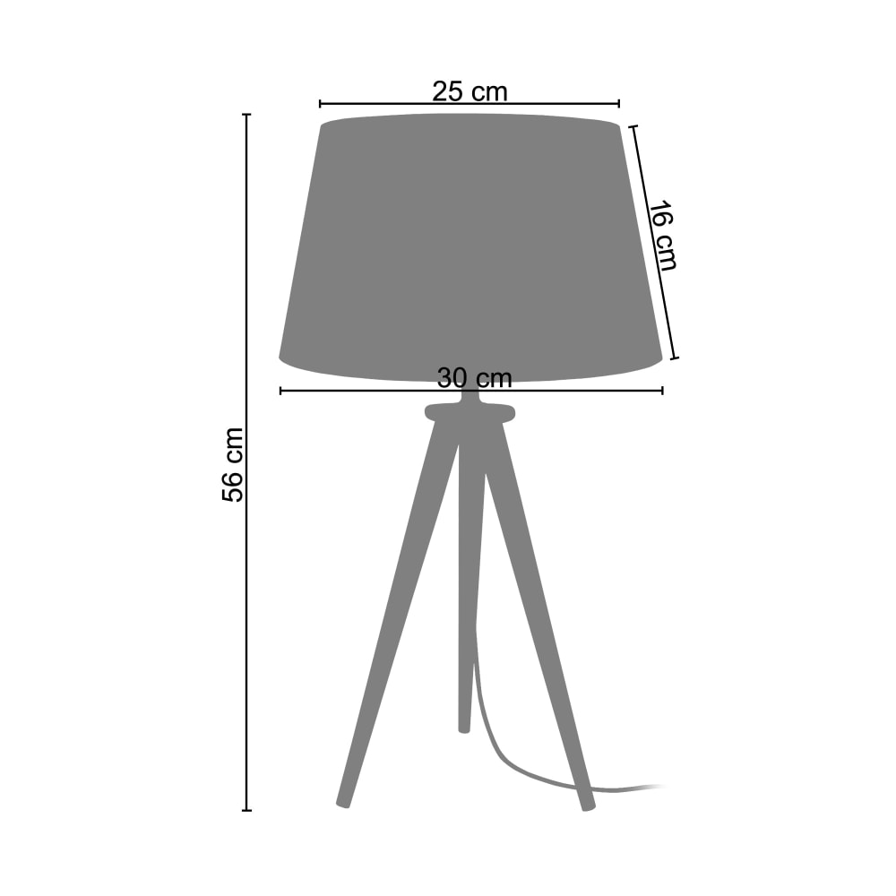 Lampe de table bois blanc abat-jour tissu blanc — vue 4