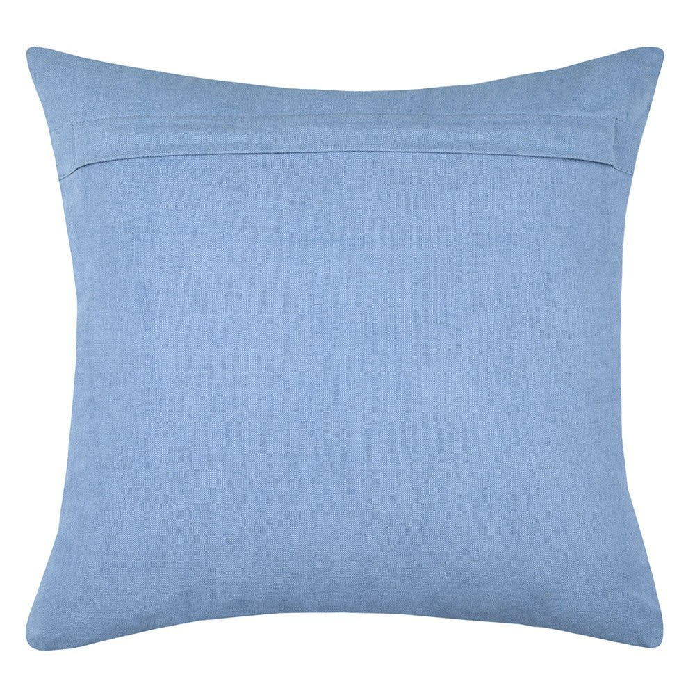 Coussin coton bleu 40x40cm — vue 3