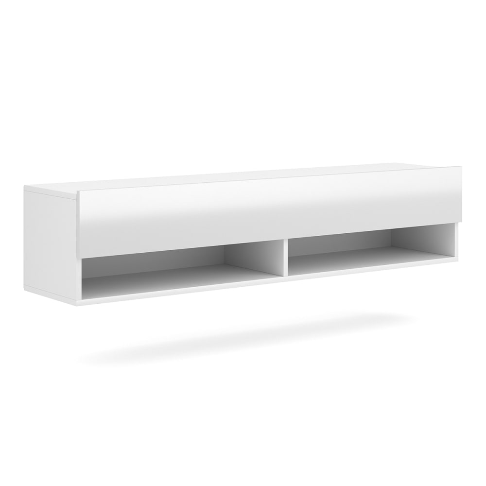 Meuble TV mural 1 porte 140 cm panneaux mdf - stratifiés blanc