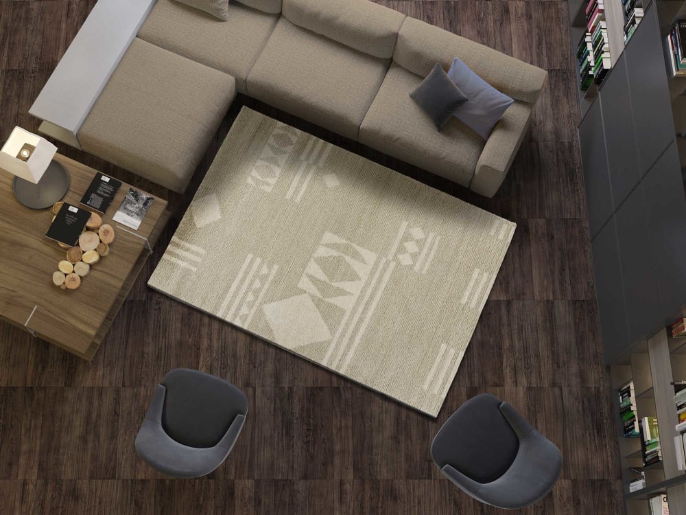 Tapis ethnique beige 120x170 cm — vue 3