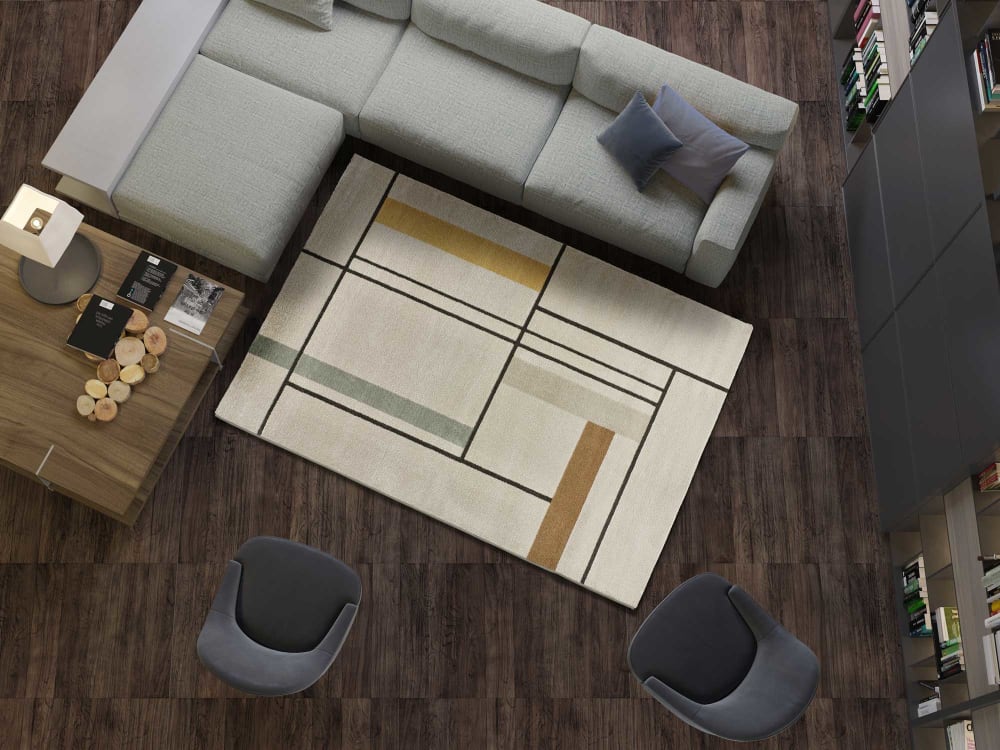Tapis scandinave beige/multicolore 120x170 cm — vue 3