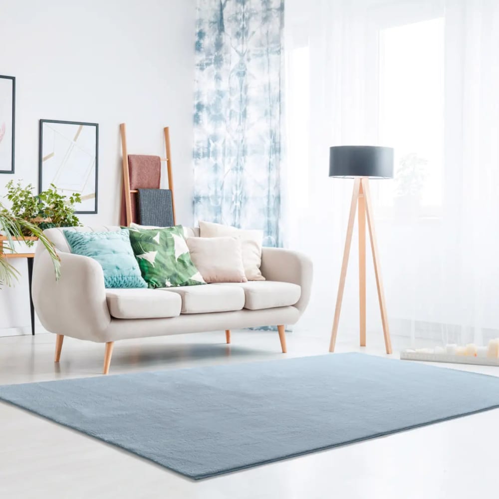 Tappeto lavabile blu antiscivolo 140x200 cm - Modello Contemporaneo - Blu - Öko-Tex Zertifikat - PES - Poliestere