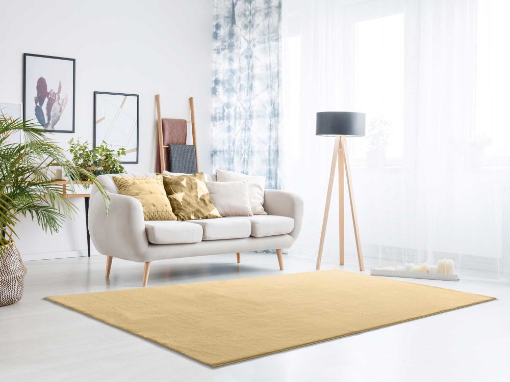 Tapis lavable moutarde antidérapant 160x230 cm — vue 3
