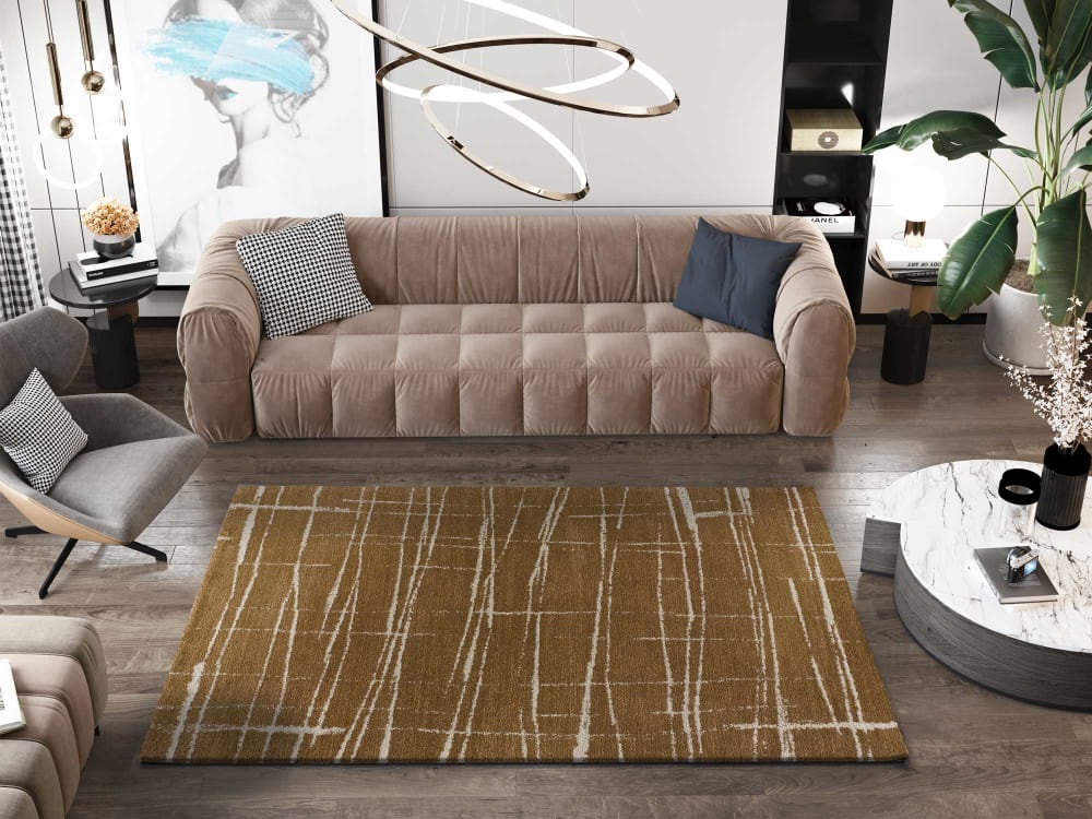Tapis abstrait cuivre 120x170 cm — vue 3
