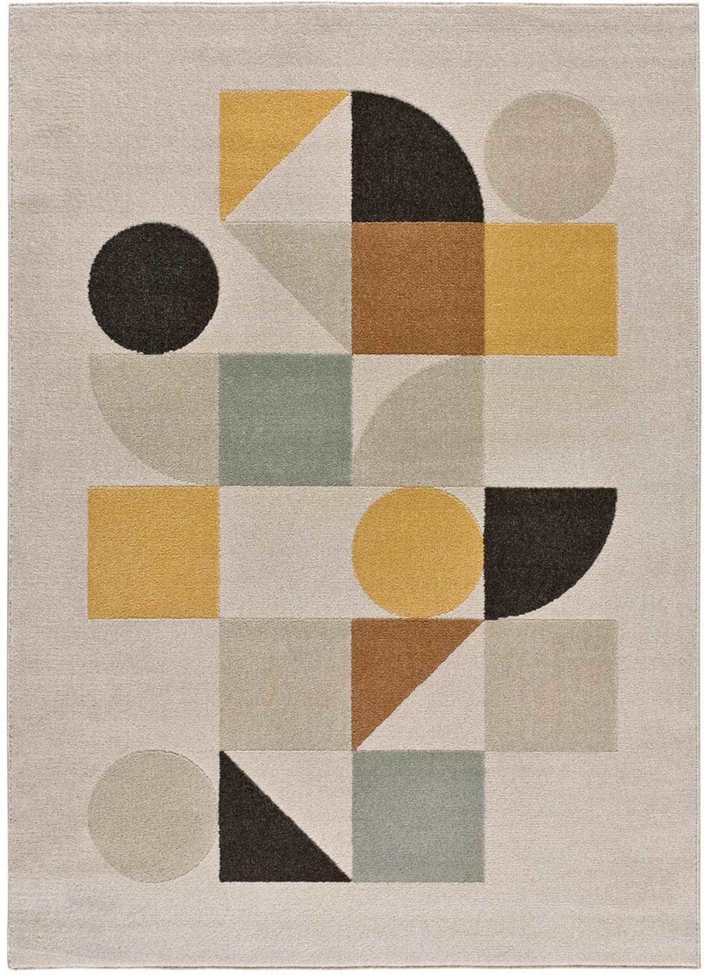 Tapis scandinave beige/multicolore