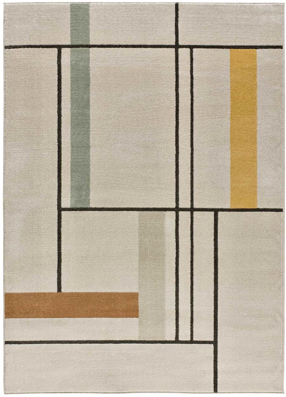 Tapis scandinave beige/multicolore