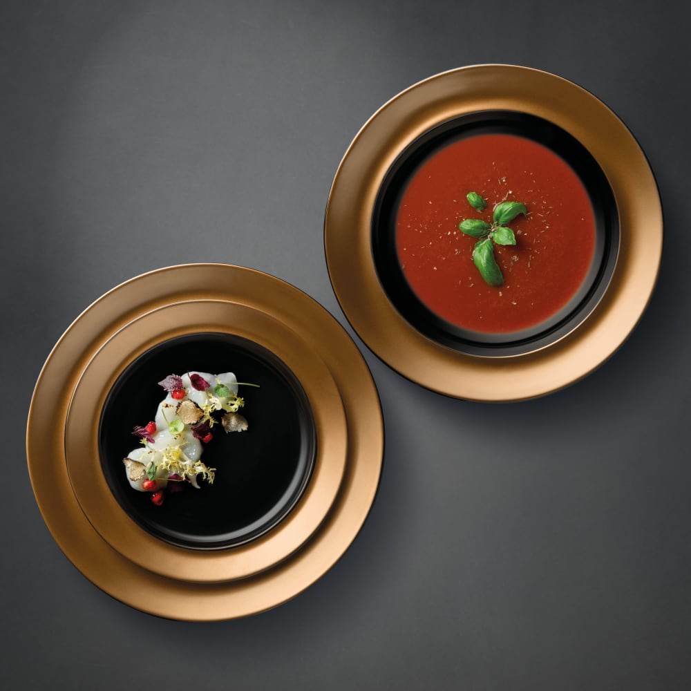 Jeu de plaques en porcelaine 3 pièces noir - Maisons du Monde