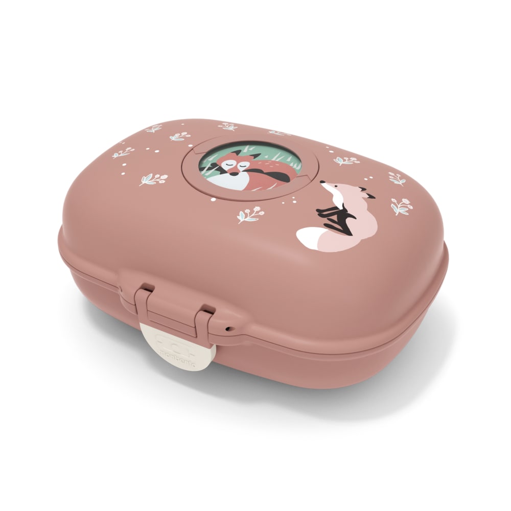 Monbento Boîte à goûter enfant 600ml en PP Cannelle Renard Marron Pes - Polyester - 15x12x7cm