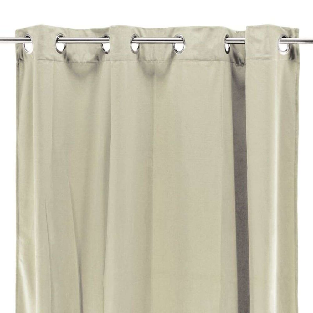 Rideau toucher velours beige clair 140x250 — vue 3