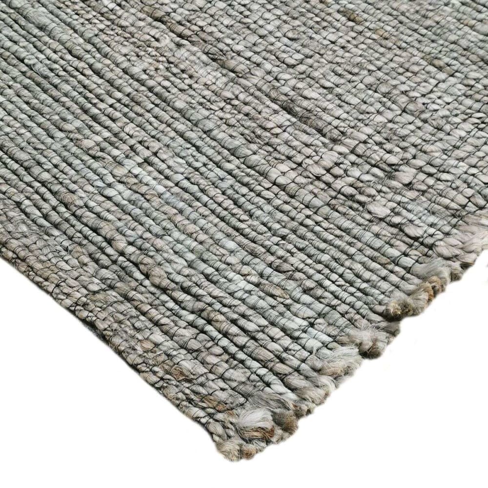 Tapis tressé en jute gris 120x170 — vue 4