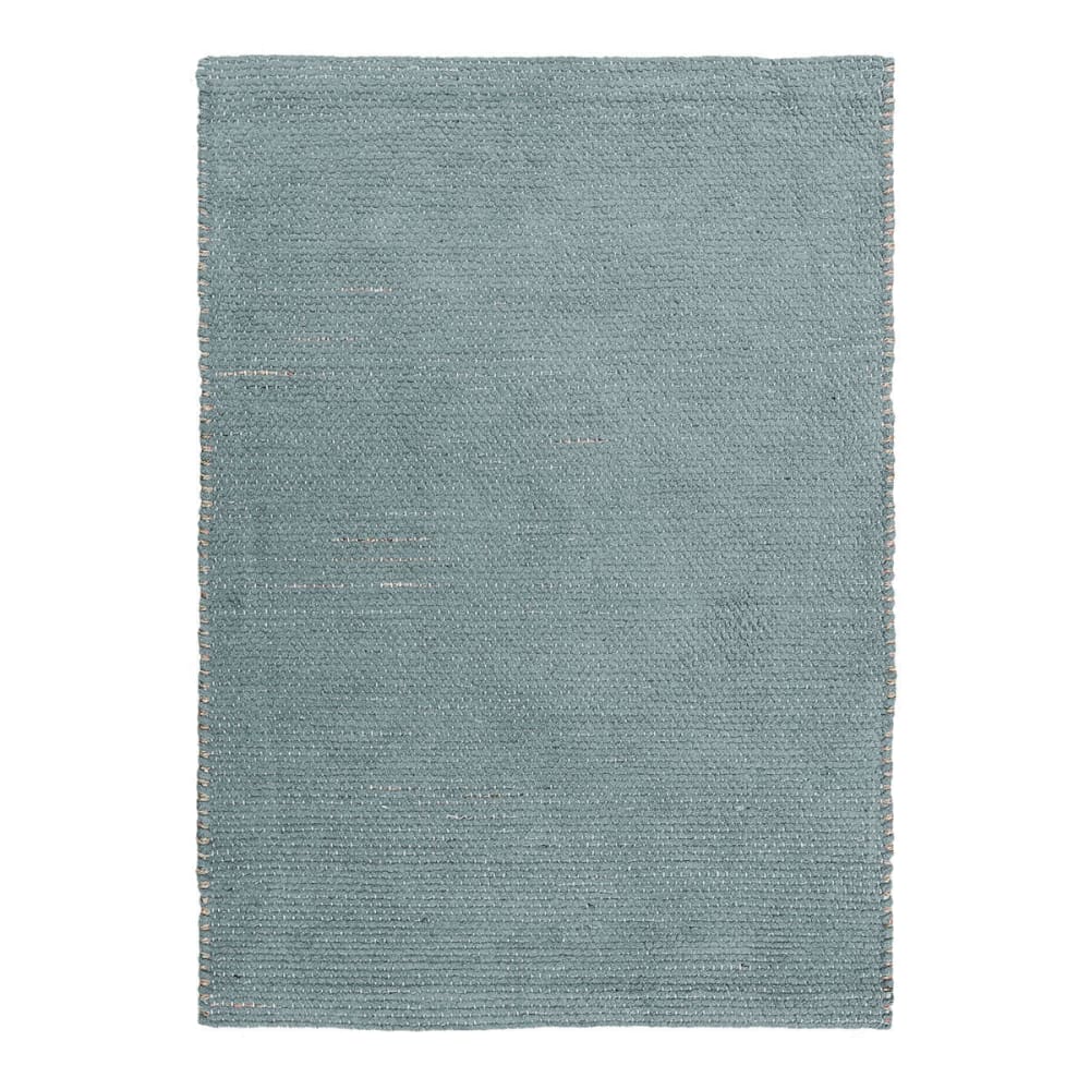 Tapis artisanal en jute et coton chenille gris clair 160x230