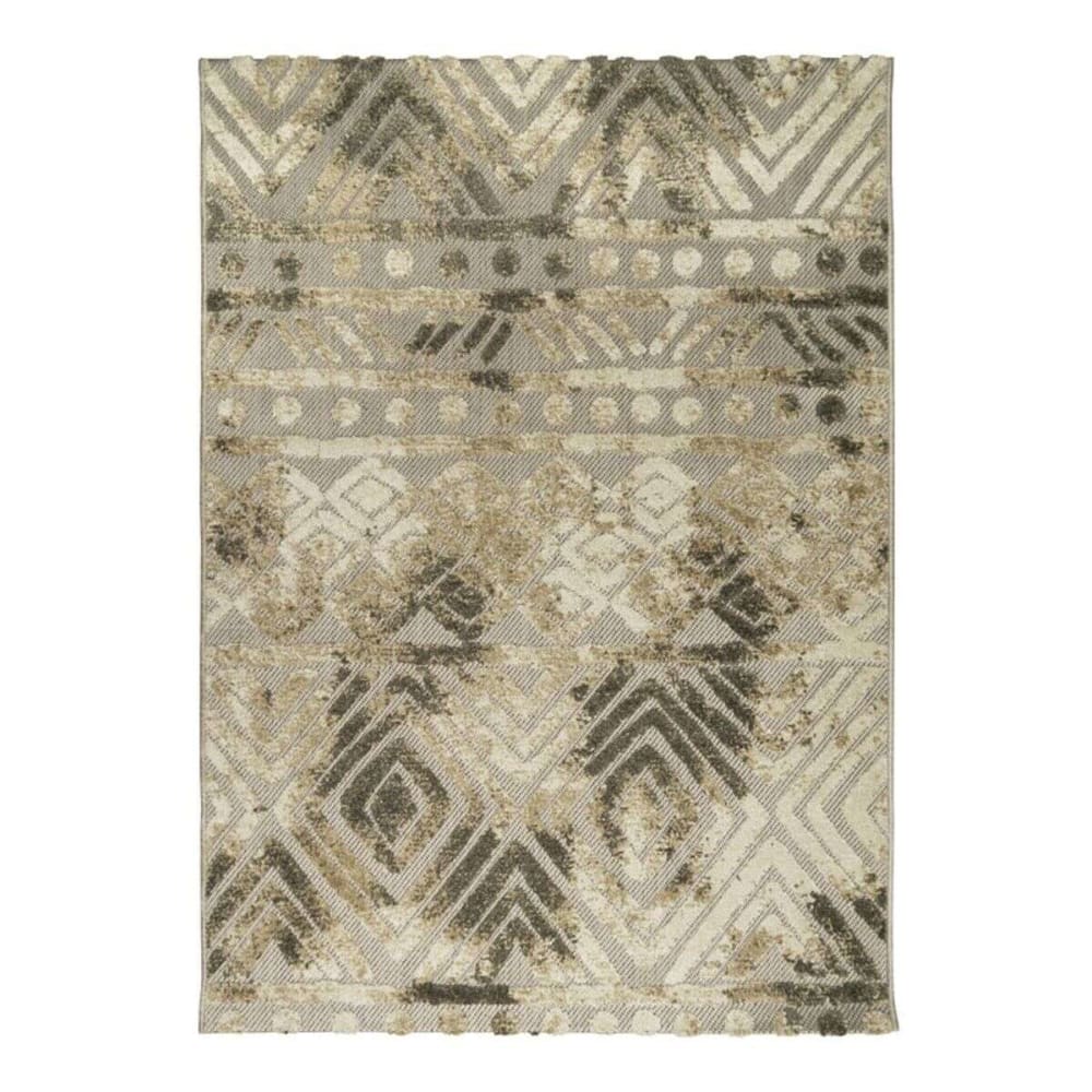 Tapis moderne pour intérieur-extérieur gris et brun 120x170