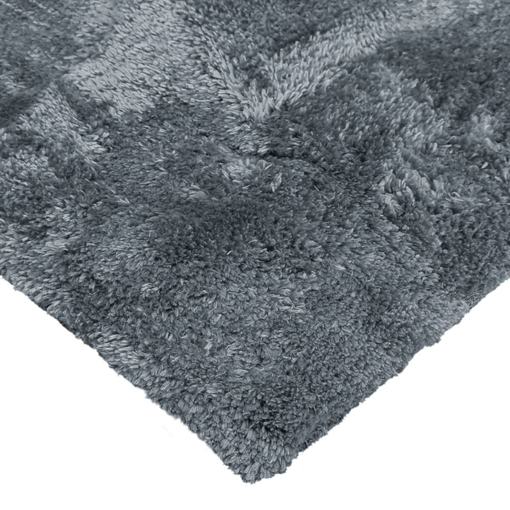 Tapis à poils longs extra-doux gris clair 120x160 — vue 3