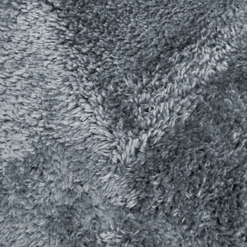 Tapis à poils longs extra-doux gris clair 120x160 — vue 4