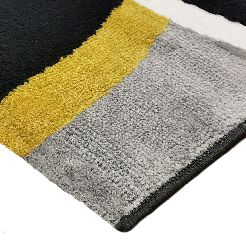 Tapis effet laineux motifs cercles gris 120x170 — vue 4