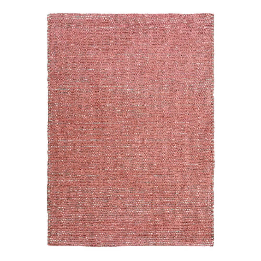 Tapis artisanal en jute et coton chenille terra cotta 120x170