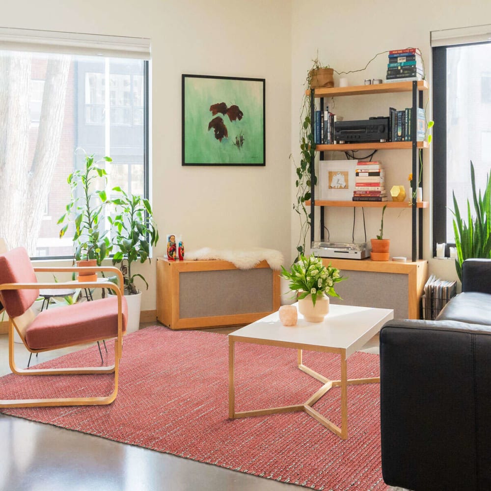 Tapis artisanal en jute coton chenille terra cotta 120x170