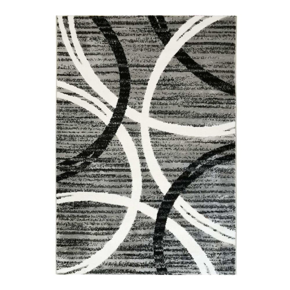 Tapis effet laineux motifs arches gris 120x170