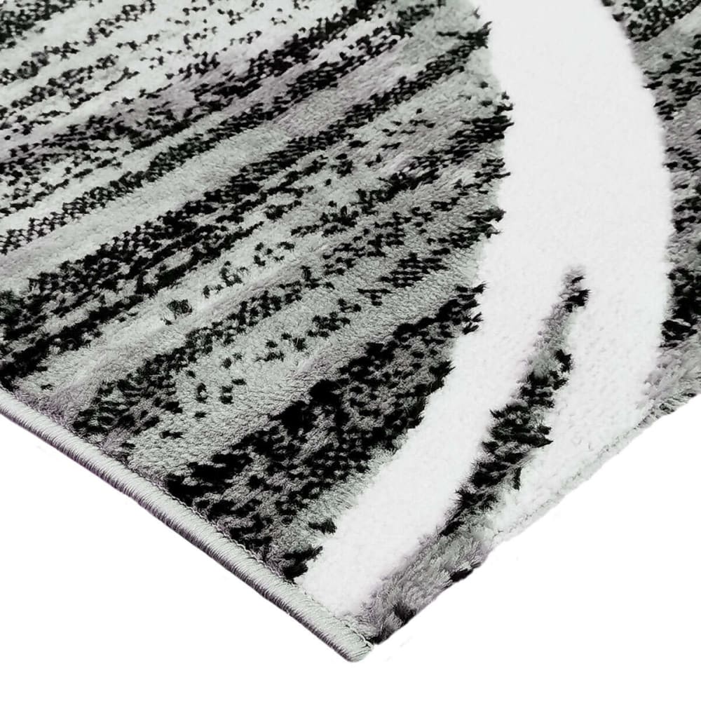 Tapis effet laineux motifs arches gris 120x170 — vue 4