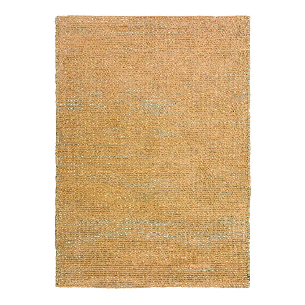 Tapis artisanal en jute et coton chenille ocre 120x170