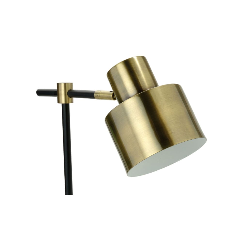 Lampe de bureau vintage métal noir et laiton doré - Maisons du Monde