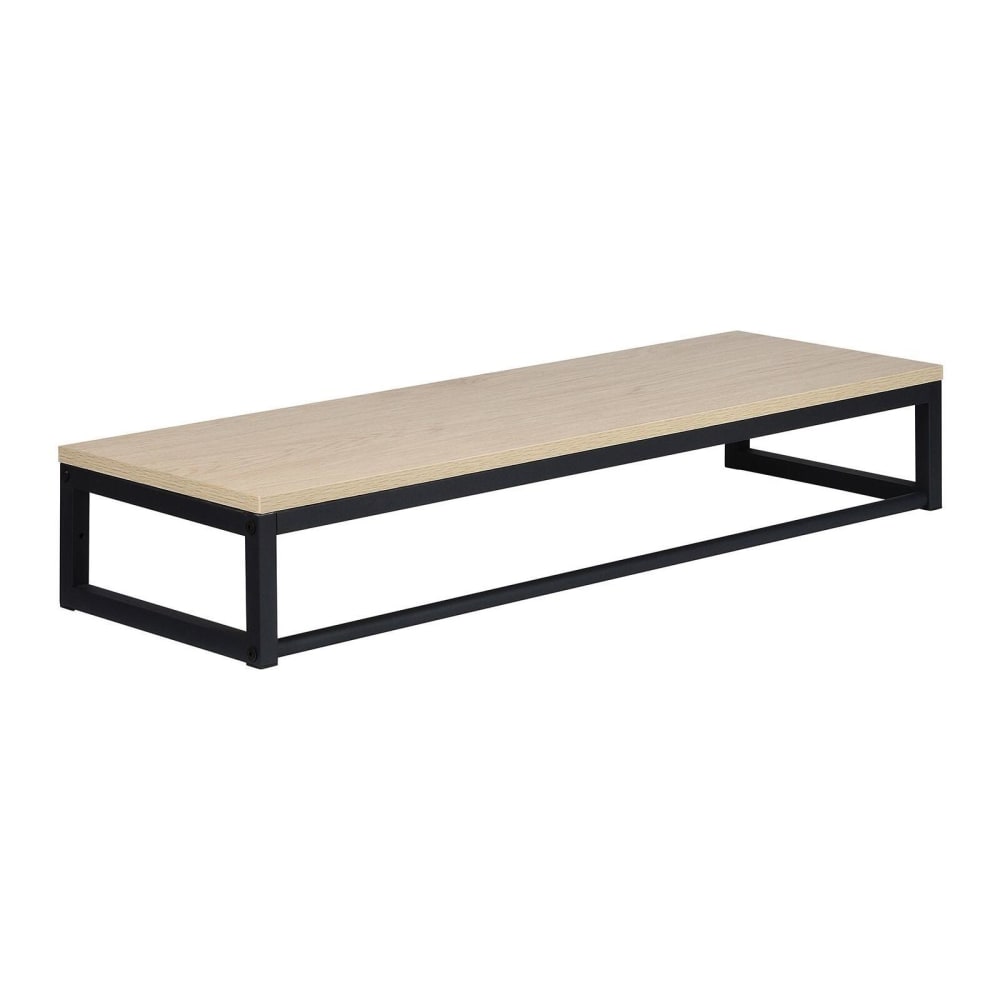 Penderie étagère murale bois et métal l90 cm métal noir et bois - Maisons du Monde