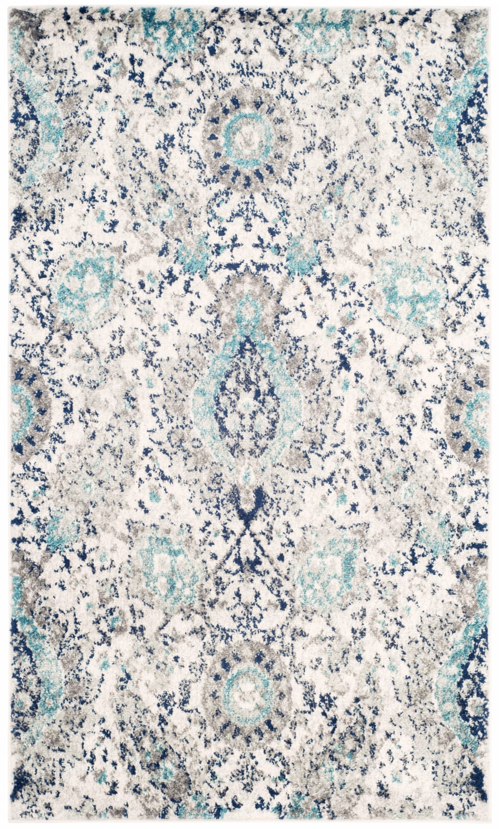 Tapis chic moderne en polypropylène beige/gris, 122 x 183 cm
