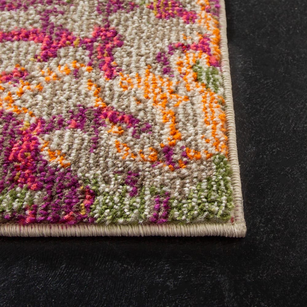 Tapis contemporain en polypropylène blanc/multicolore, 91 x 152 cm — vue 4