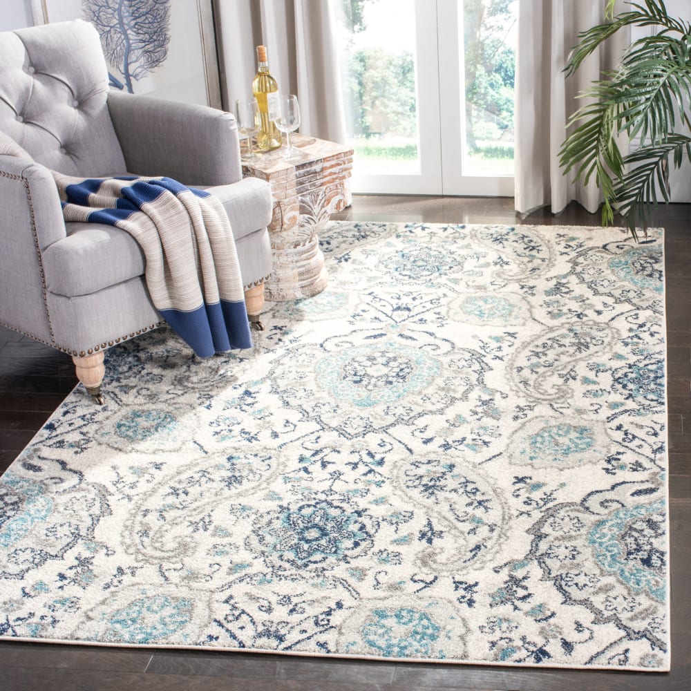 Tapis chic moderne en polypropylène beige/gris, 155 x 229 cm — vue 3