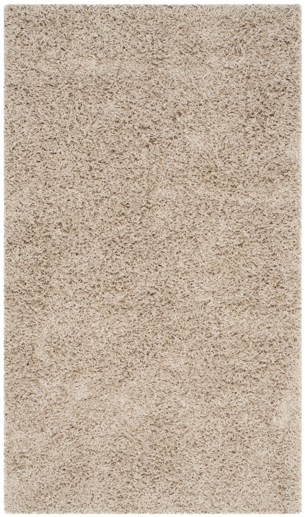 Tapis shag en polypropylène beige, 122 x 183 cm