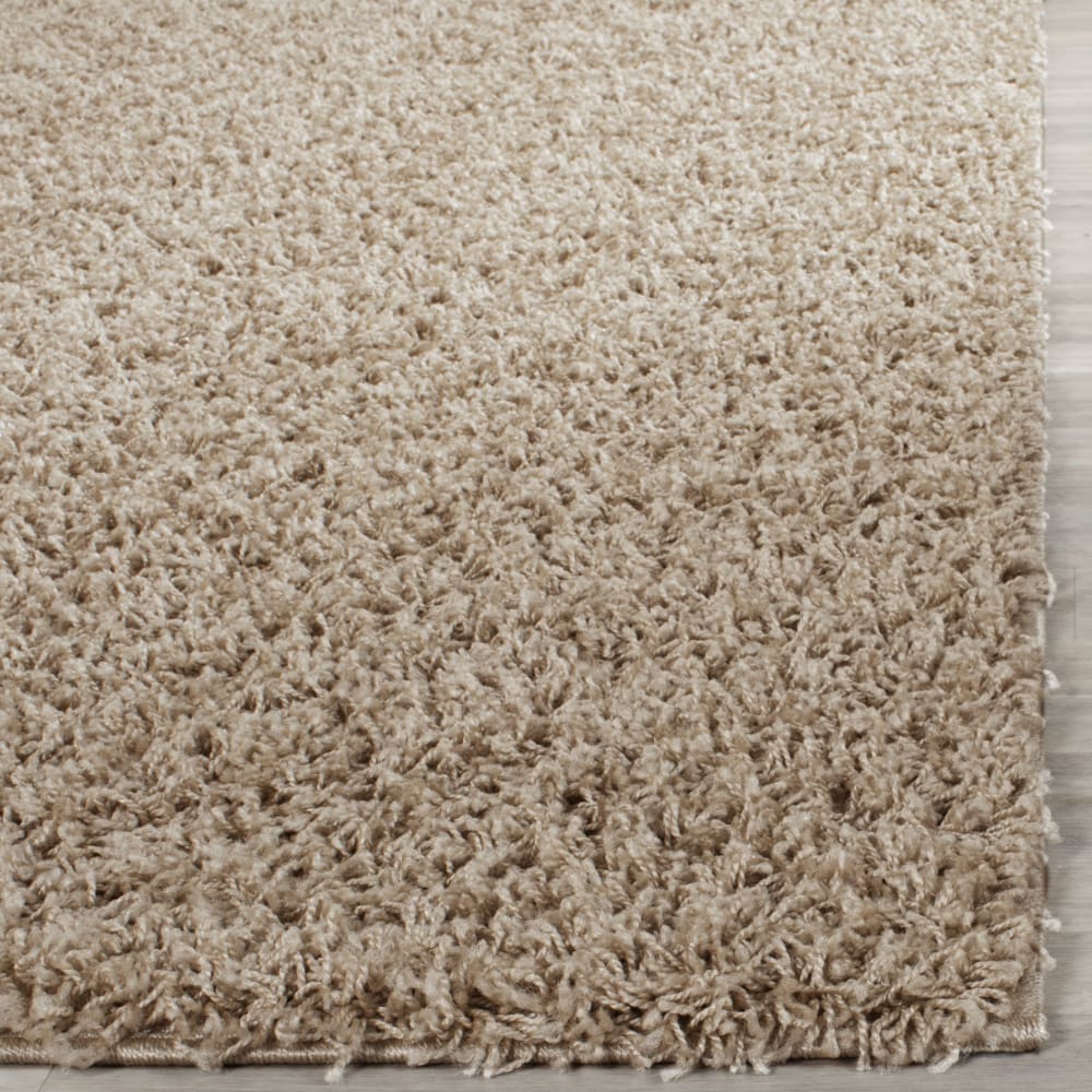 Tapis shag en polypropylène beige, 122 x 183 cm — vue 4