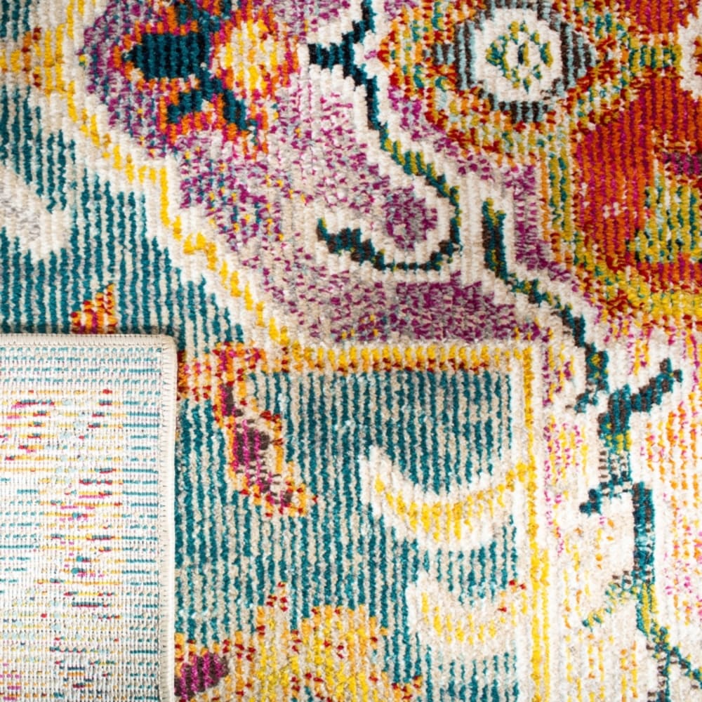 Tapis de transition en polypropylène orange/bleu, 91 x 152 cm — vue 3