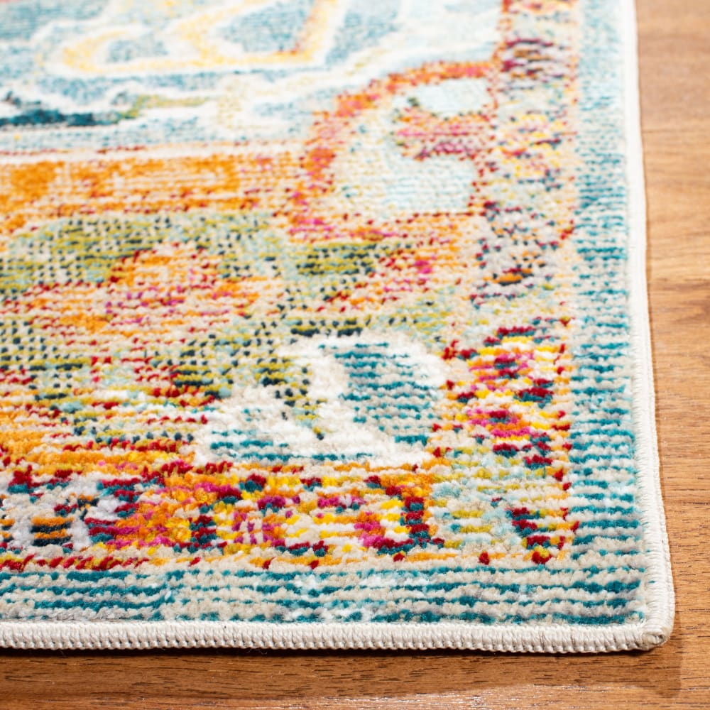 Tapis de transition en polypropylène orange/bleu, 91 x 152 cm — vue 4