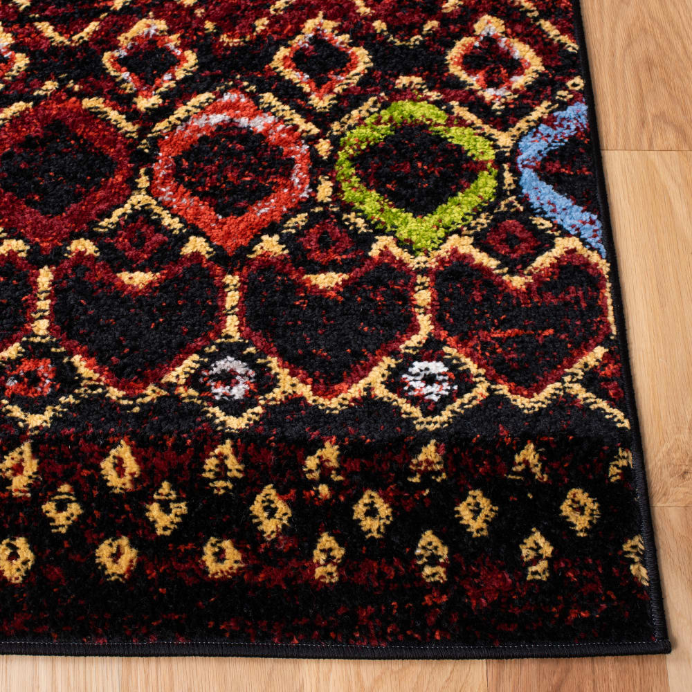 Tapis bohémien en polypropylène noir/multicolore, 122 x 183 cm — vue 4