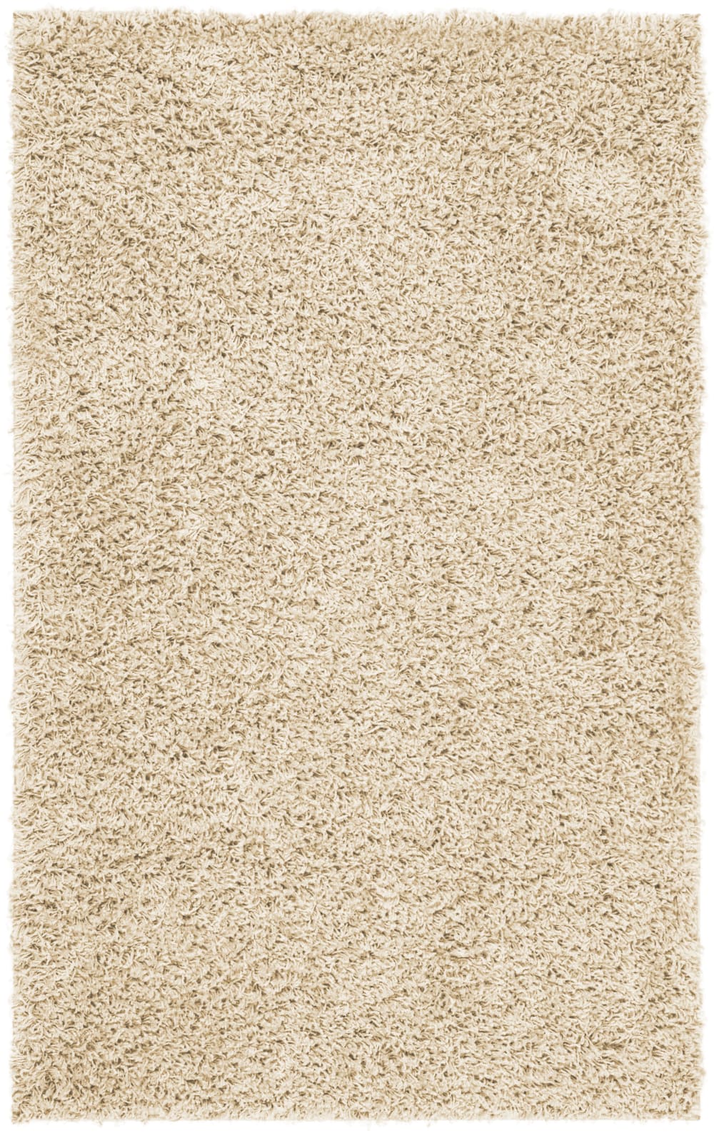Tapis shag en polypropylène blanc, 122 x 183 cm