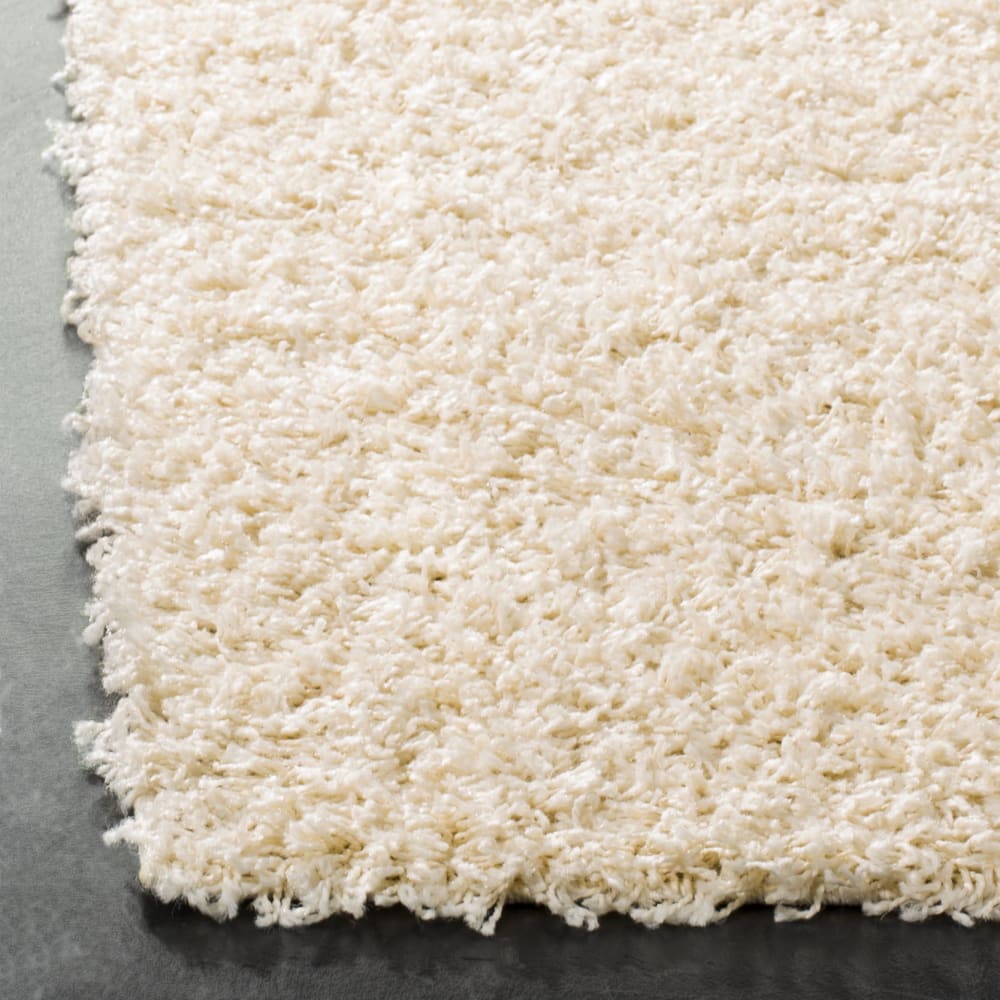 Tapis shag en polypropylène blanc, 122 x 183 cm — vue 4